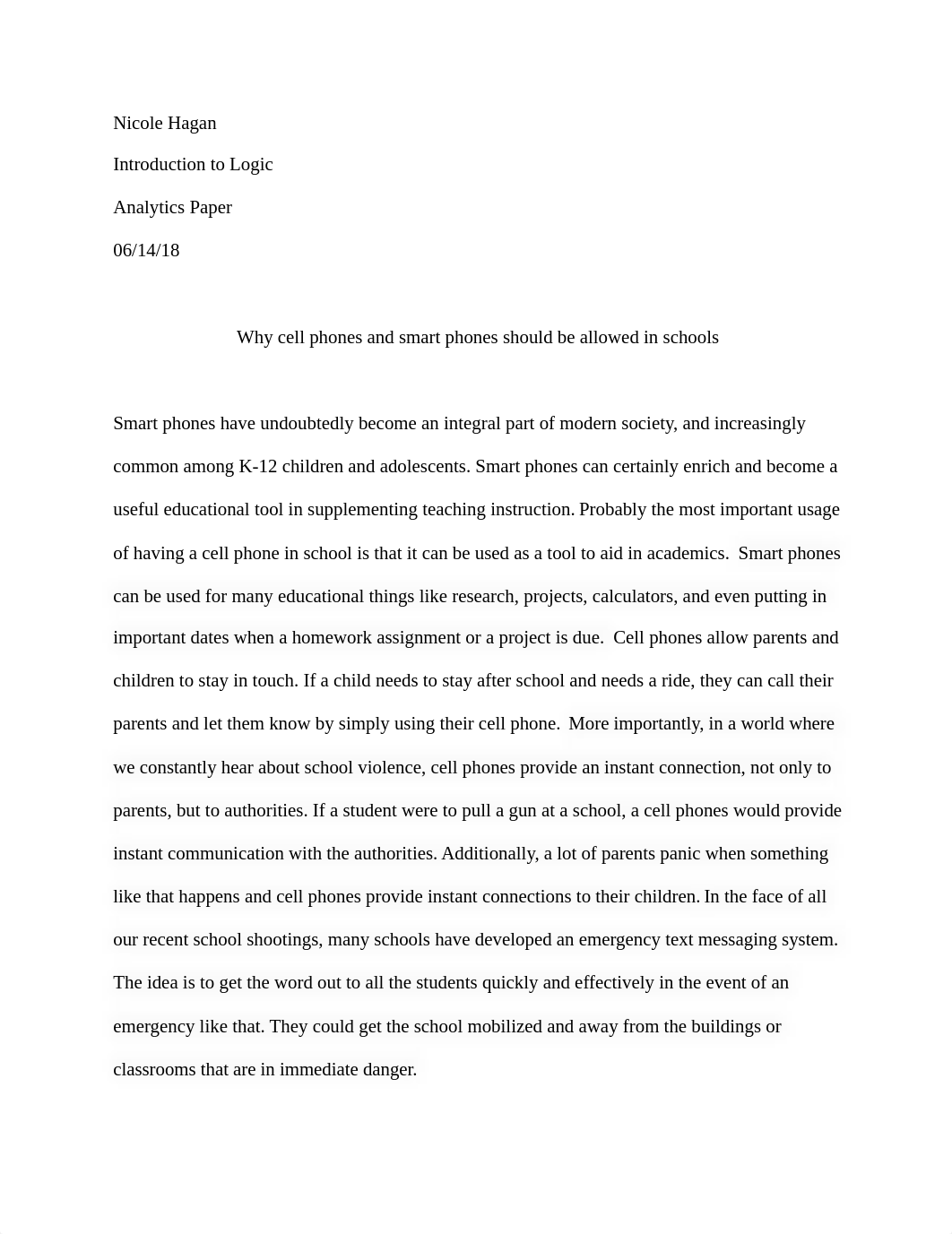 Should the Cell Phones Be Allowed in Schools.docx_d9vlql4d7ep_page1