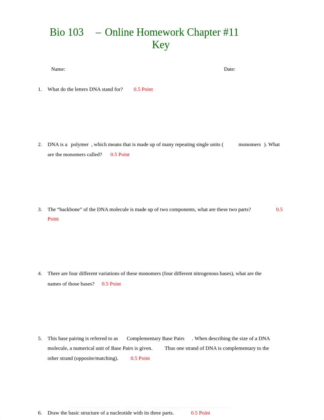 Bio 103 Homework 11 - Gene Expression KEY (1).pdf_d9vtzbp37rx_page1