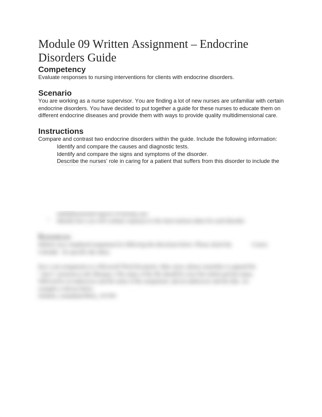 Module 09 Written Assignment - Endocrine Disorders Guide.docx_d9wij1ohb63_page1