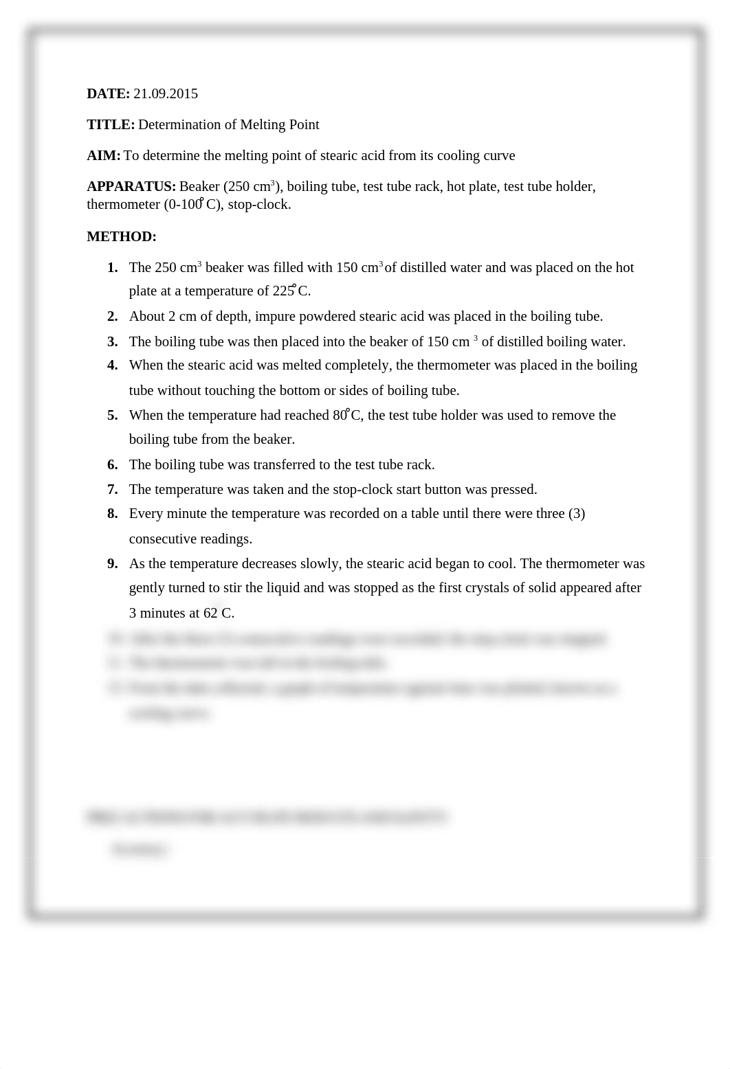 CHEMISTRY LAB REPORT Melting Point of Stearic Acid.docx_d9wnhfxl5oq_page1