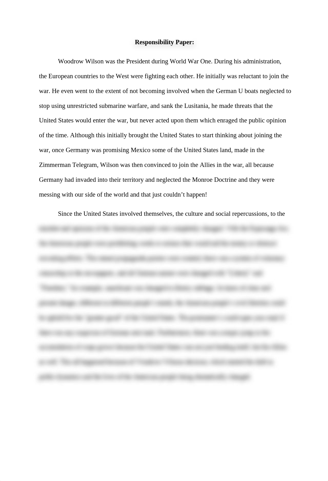 Woodrow Wilson Responsibility Paper.docx_d9ww7u5ve85_page1