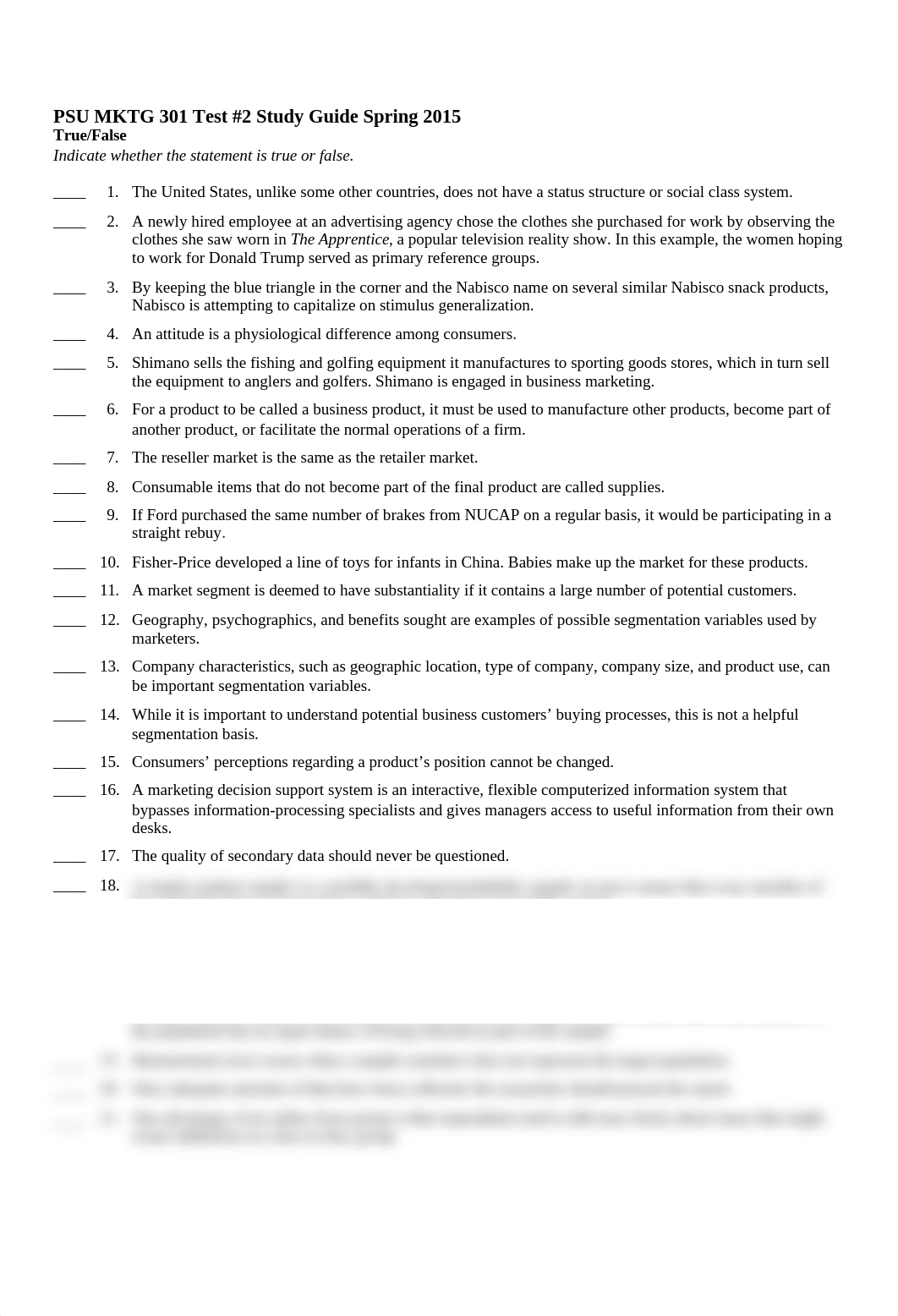 PSU_MKTG_301_Test__2_Study_Guide_Spring_2015__for_Angel_ (1)_d9x4kszivl8_page1