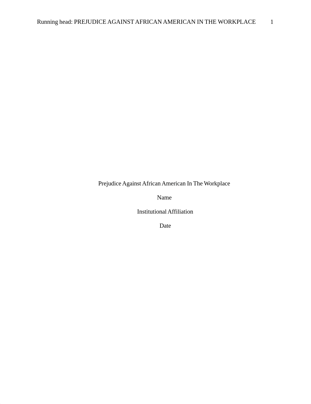 Prejudice Against African American In The Workplace.docx_d9x6cln53eq_page1