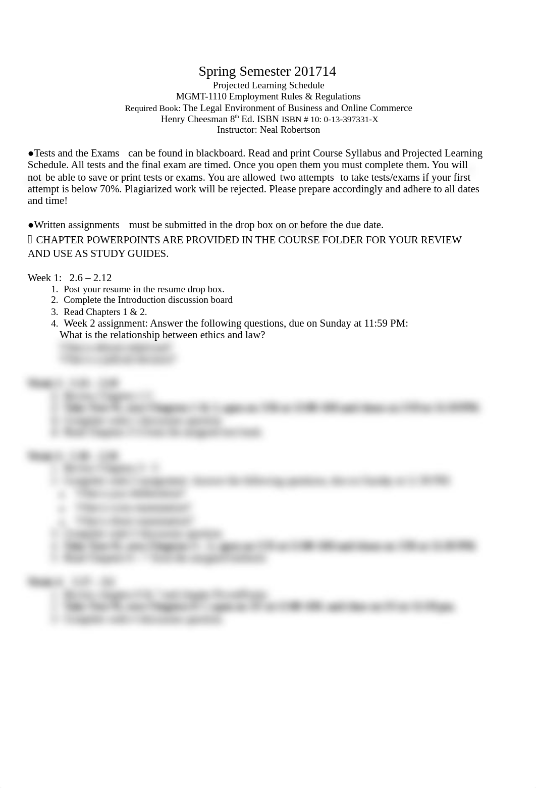 MGMT 1110 Employment Rules & Regulations Projected Learning Schedule.doc_d9xh20d0ohq_page1