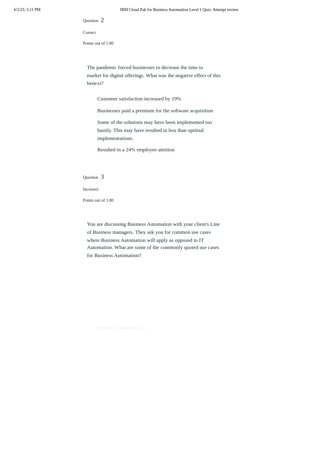 IBM Cloud Pak for Business Automation Level 1 Quiz_ Attempt review.pdf_d9xolbbkzb2_page2