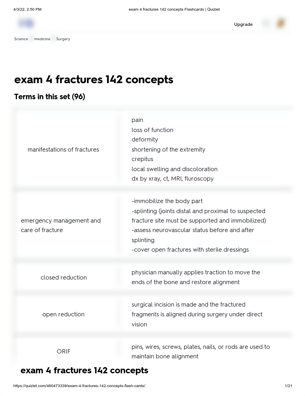 exam 4 fractures 142 concepts Flashcards _ Quizlet.pdf_d9xotwmuega_page1