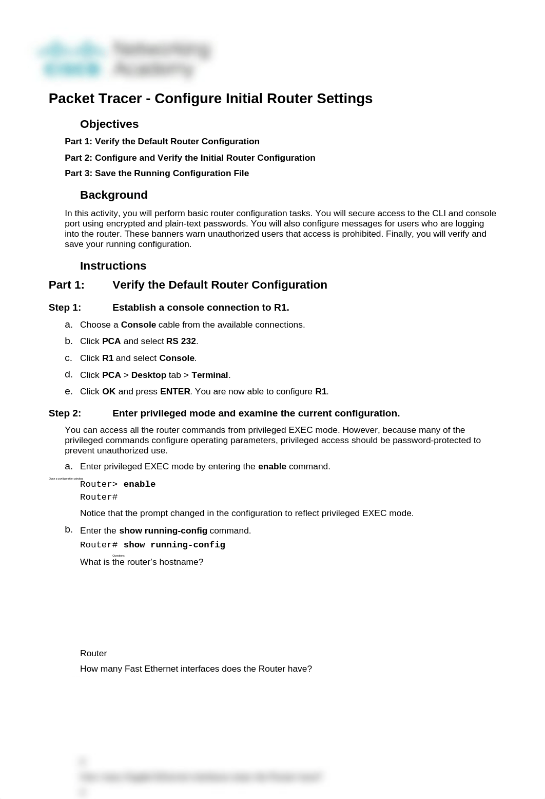 10.1.4 Packet Tracer - Configure Initial Router Settings (1).docx_d9xriydvmbf_page1