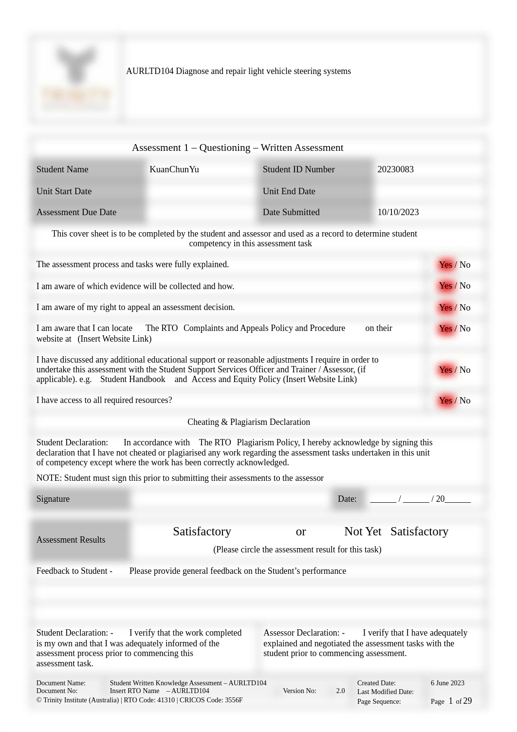 AURLTD104_Assessment 1 Written Knowledge  Question_V2.docx_d9xshau77y6_page1