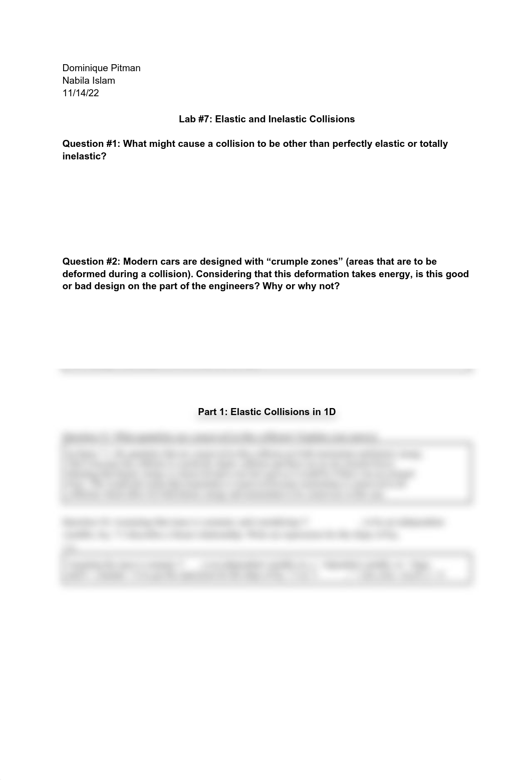 Lab #7_ Elastic and Inelastic Collisions, Dominique Pitman.pdf_d9y2nqvkjz0_page1