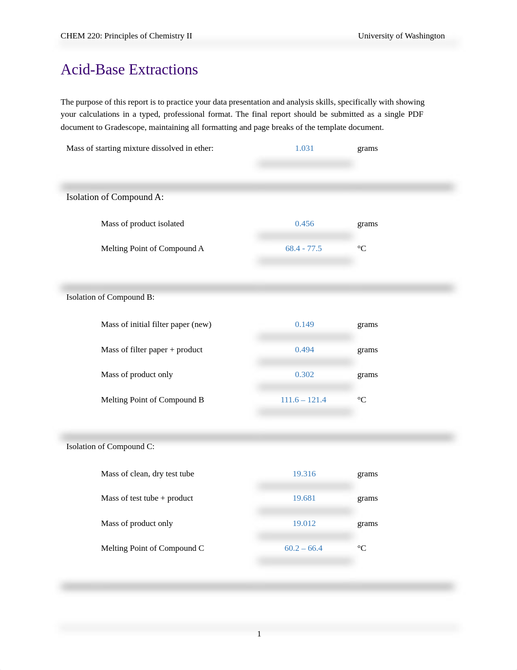 Acid-Base Extractions - Report Template.pdf_d9y5syqkv78_page1