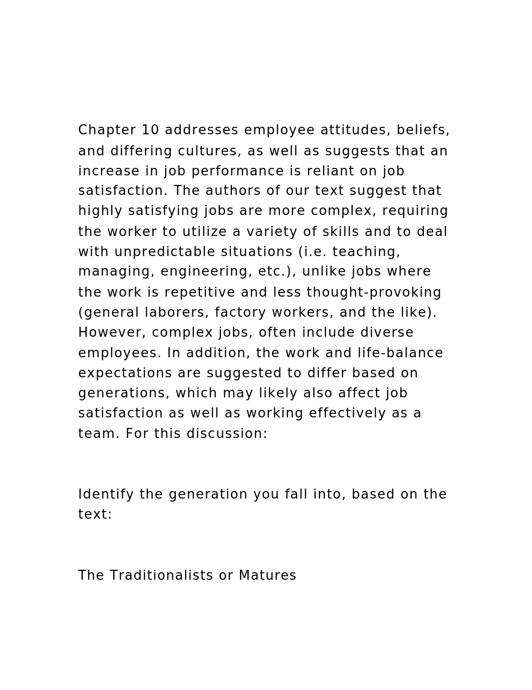 Chapter 10 addresses employee attitudes, beliefs, and differing .docx_d9y6f602wjv_page2