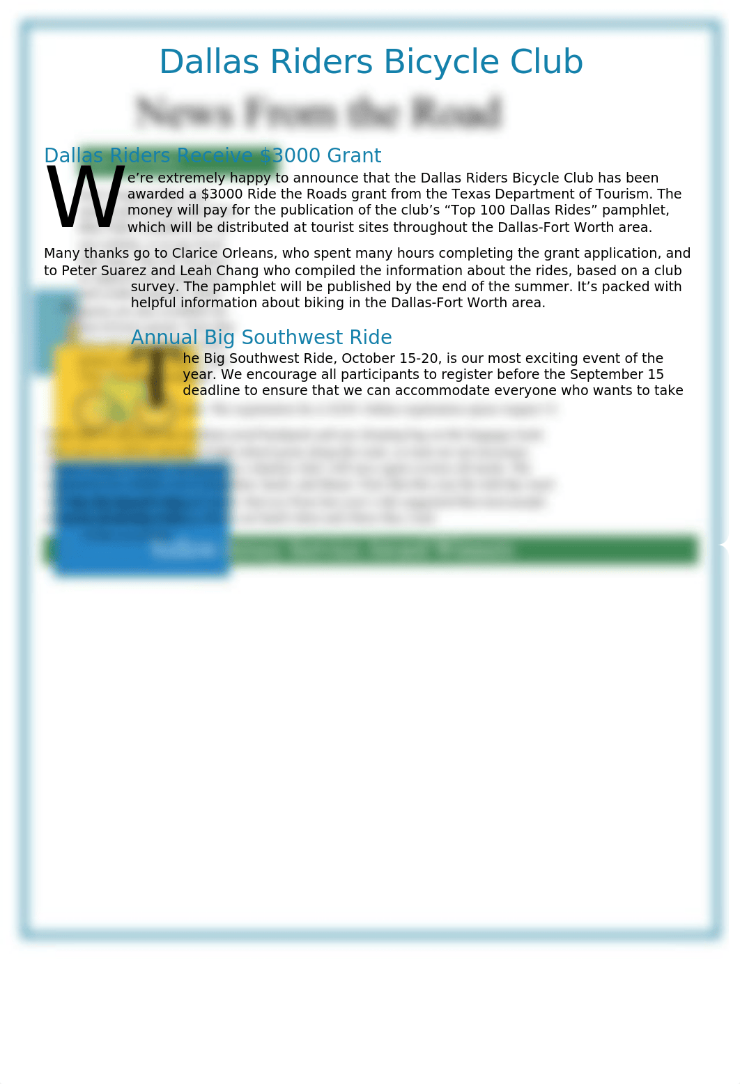 Biking Newsletter (Word Module 4 WD 234-235 Case Problem 1 document version).docx_d9ze2uod2oq_page1