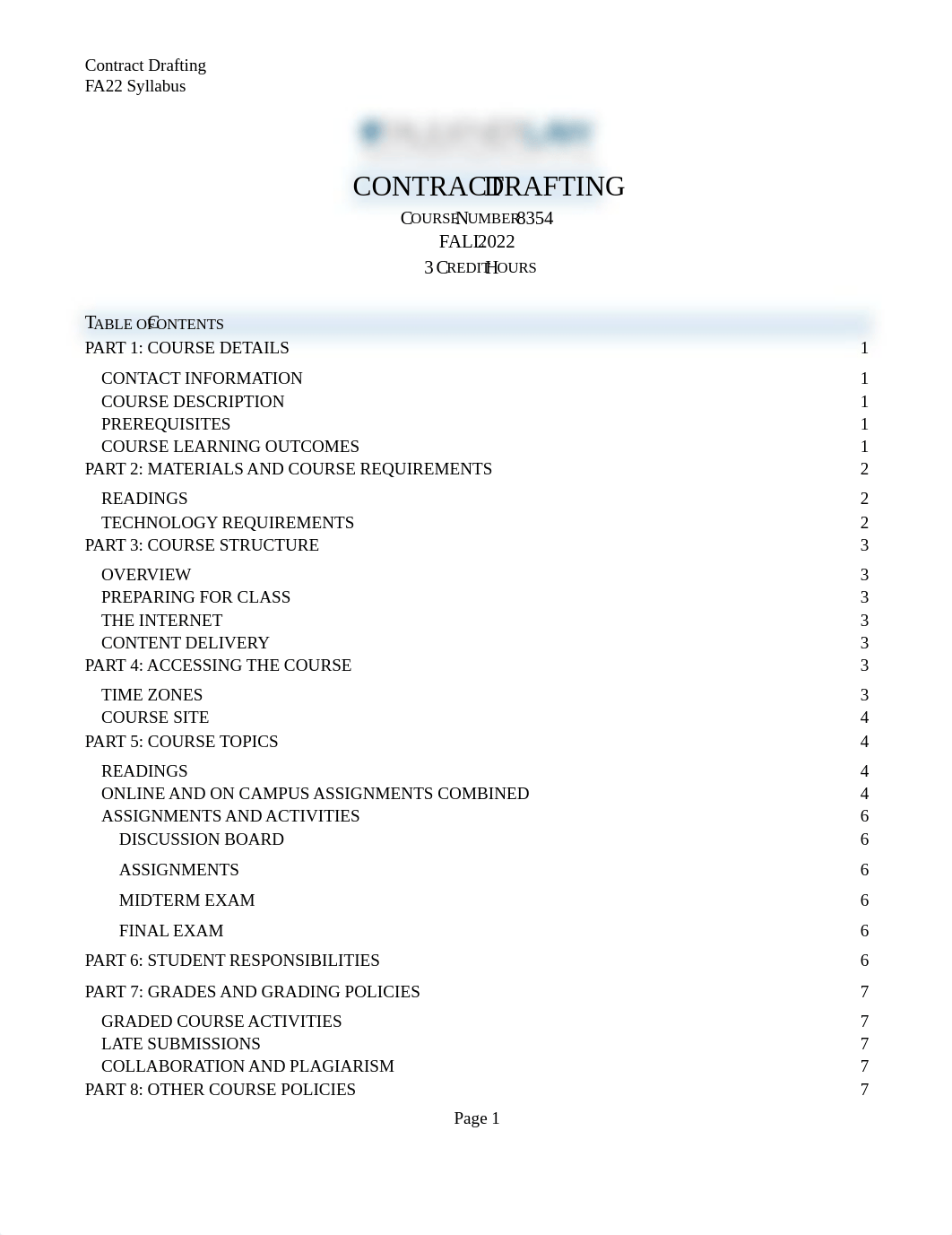 FA22_Faulkner_Contract Drafting_Course Syllabus_08122022.pdf_d9zmswi5dkc_page1