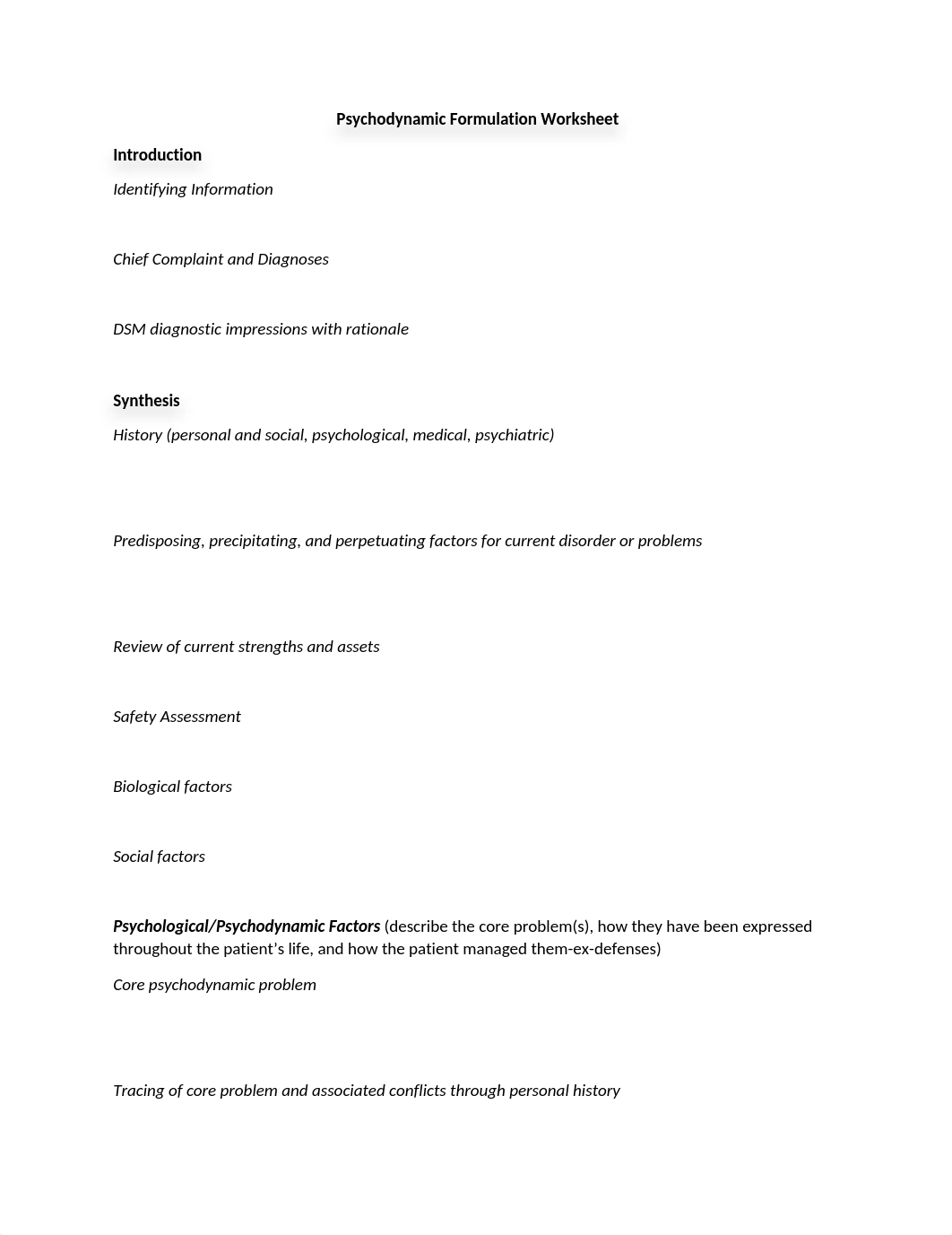 Psychodynamic Formulation Worksheet example.docx_d9zqcbepc39_page1