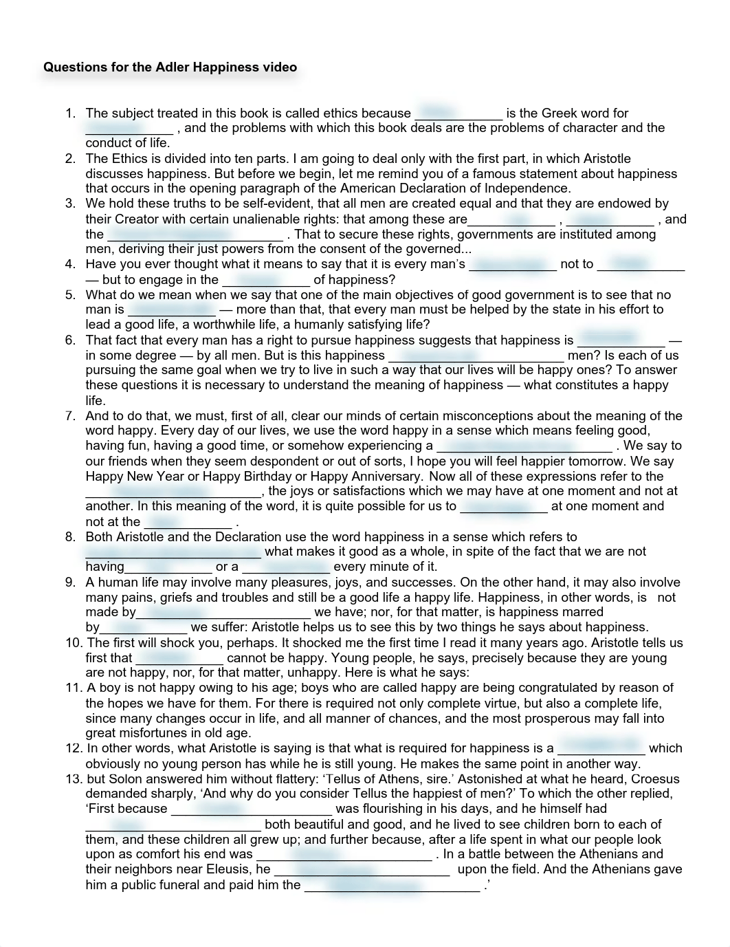 Questions for Adler Happiness, Justice videos (2).pdf_d9zqsut6mbq_page1