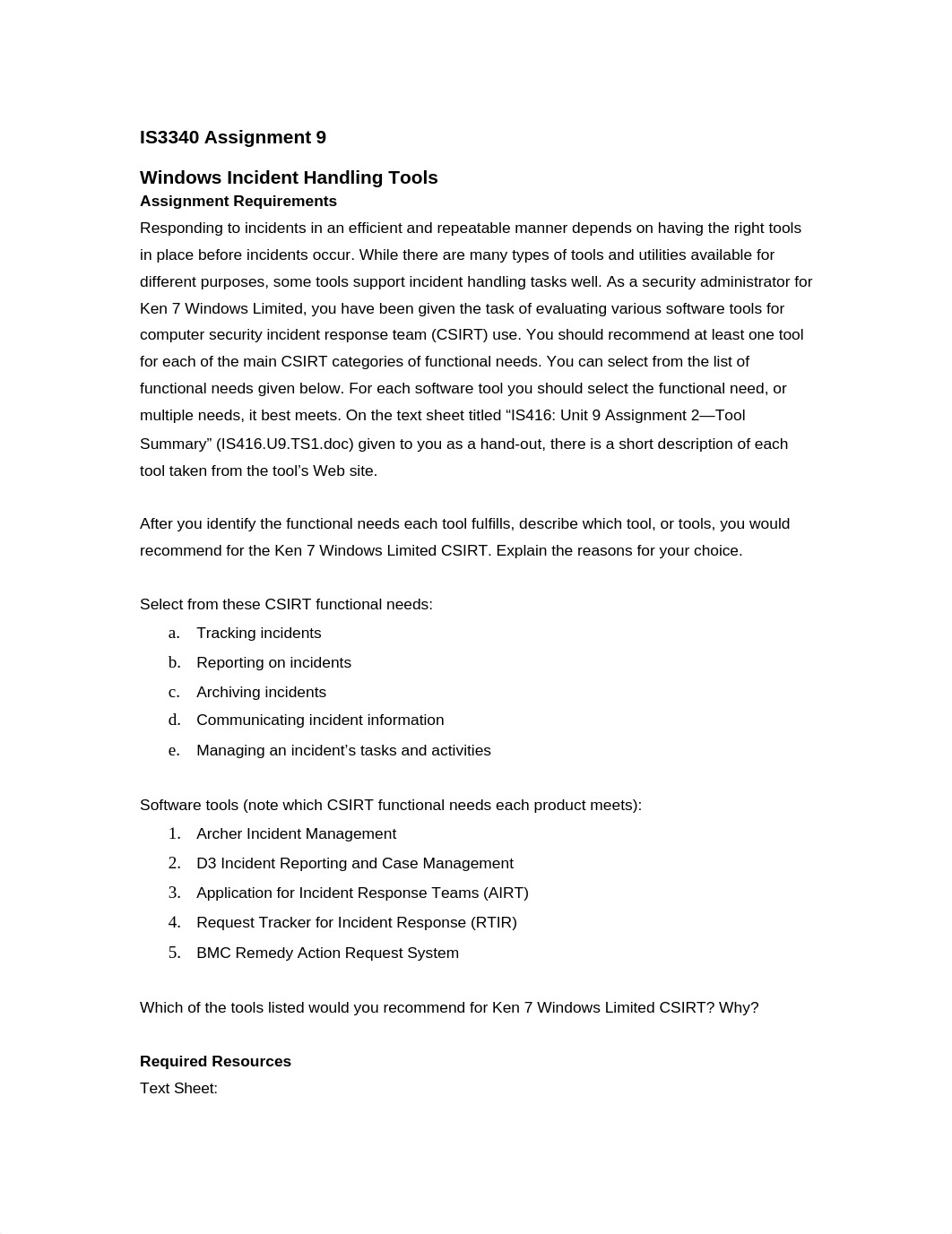 IS3340 Unit 9 Assignment 1 - Windows Incident Handling Tools_d9zve98odag_page1