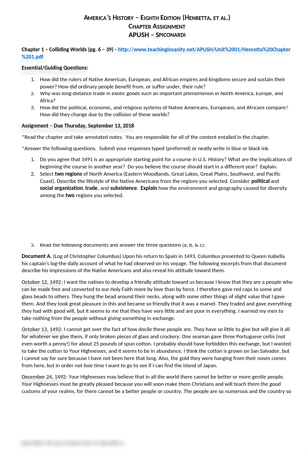 APUSH - Chapter 1 HW Henretta 2018 (1).docx_da196az30v9_page1