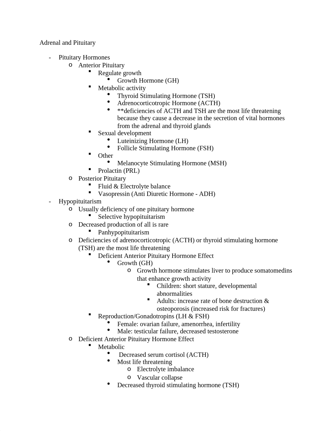 Adrenal and Pituitary Book Notes .docx_da1k4hug7w8_page1