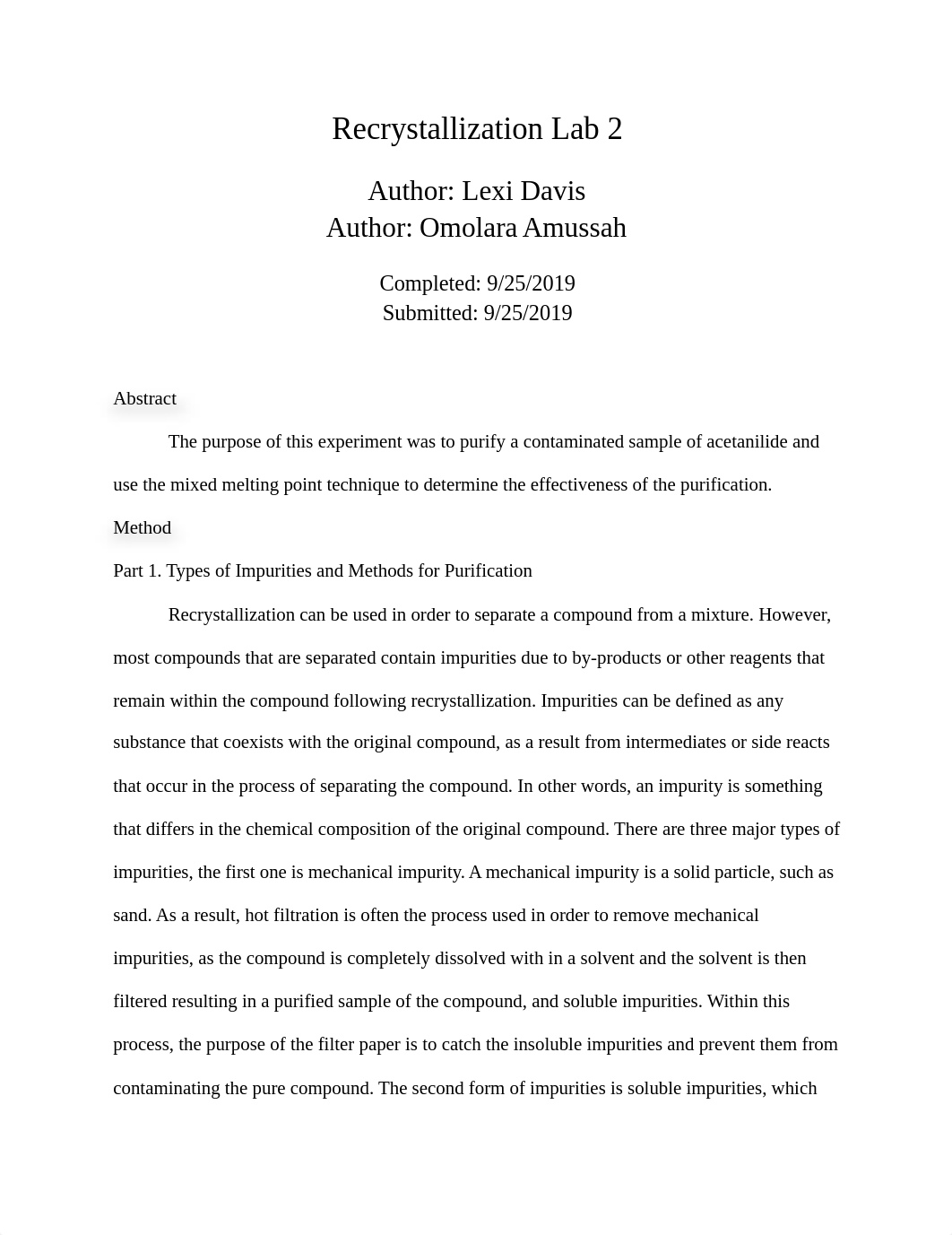 Recrystallization Lab Report_da21yi3ym6a_page1