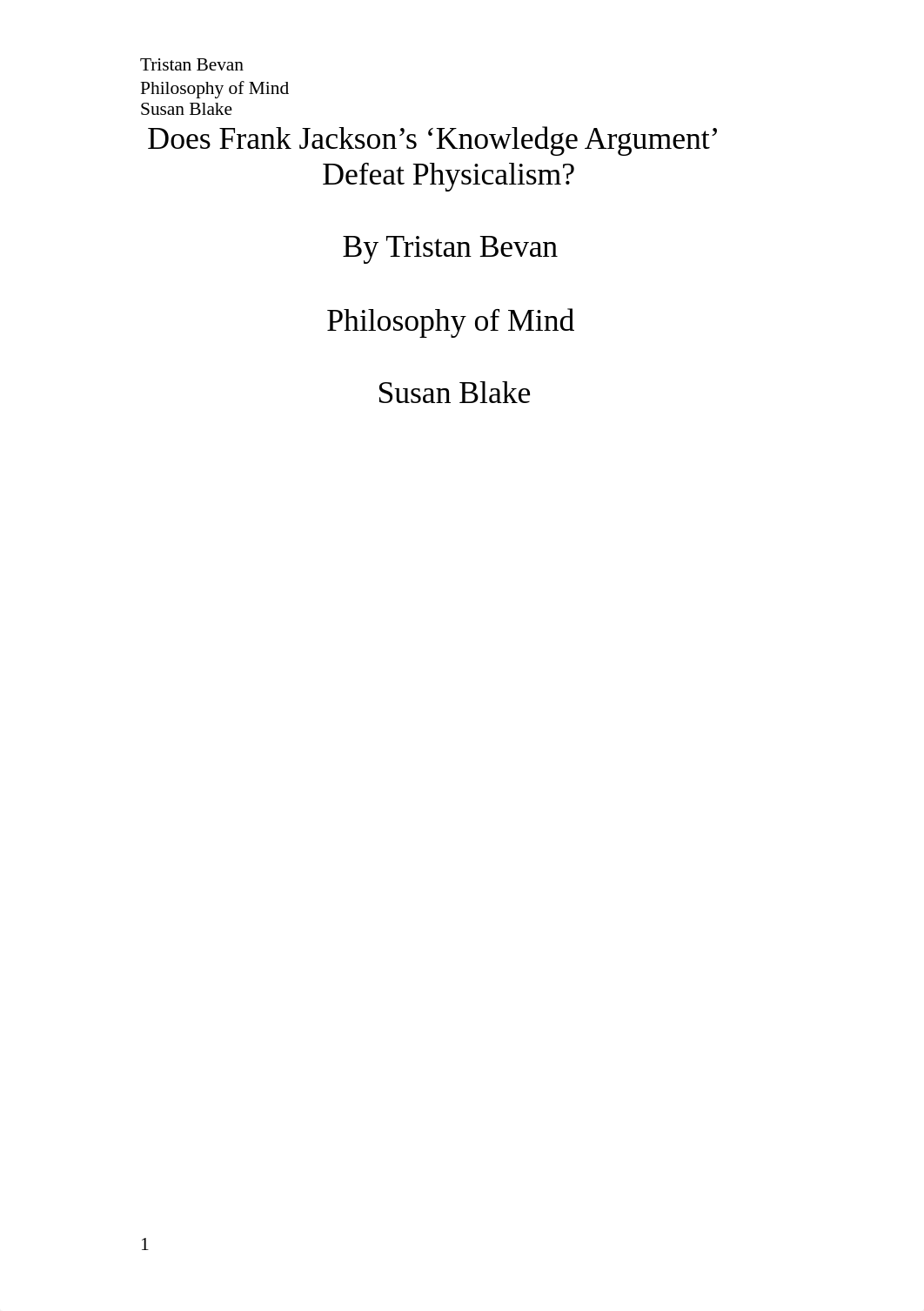 Does Frank Jackson's 'Knowledge Argument' Defeat Physicalism.docx_da2e6lfdfvv_page1