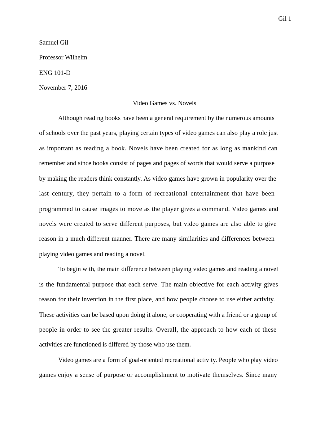 Compare and Contrast Essay - Video Games vs. Novels.docx_da2fah5uvkk_page1