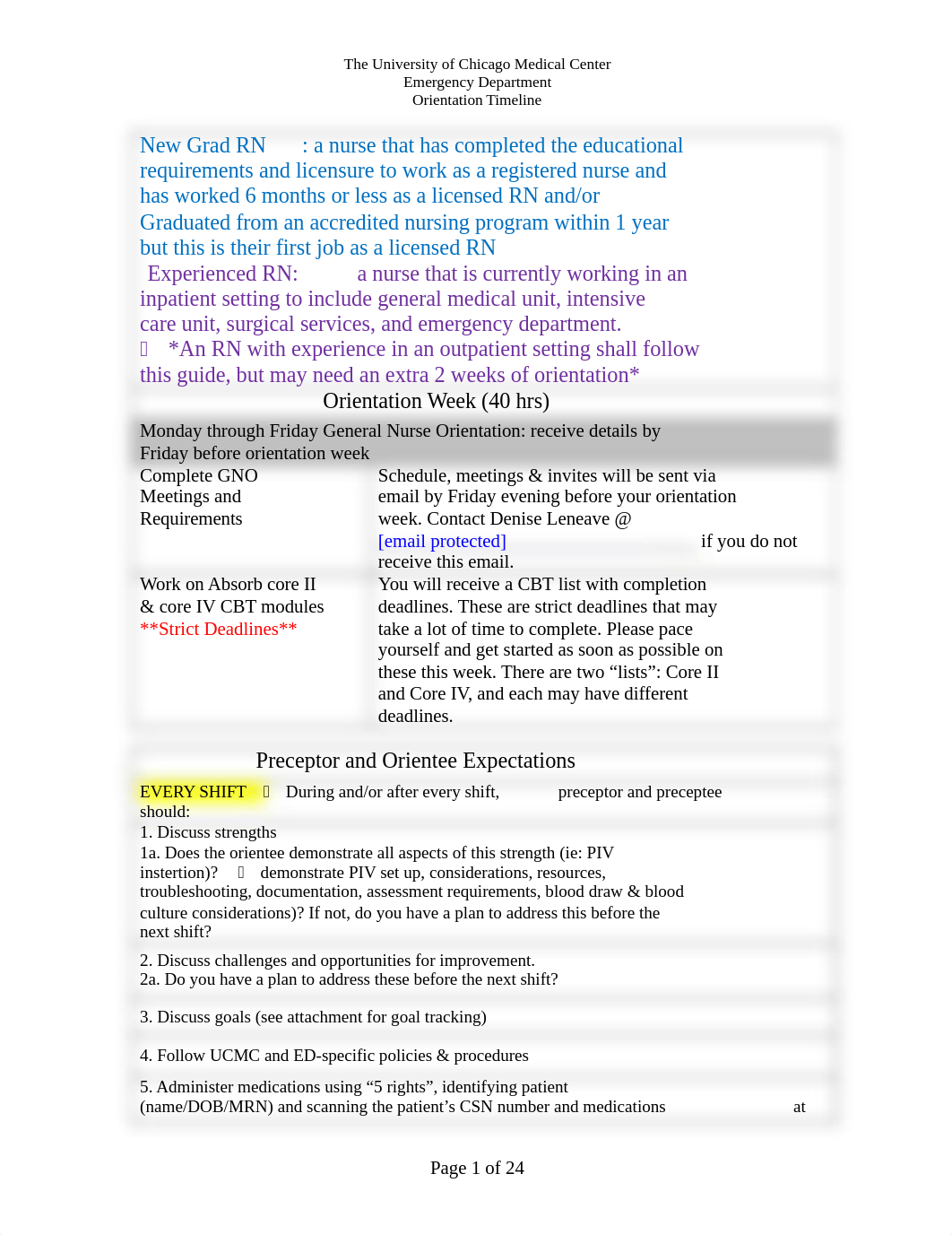 Experienced Nurse Orientation Timeline.doc_da2iyedweeo_page1