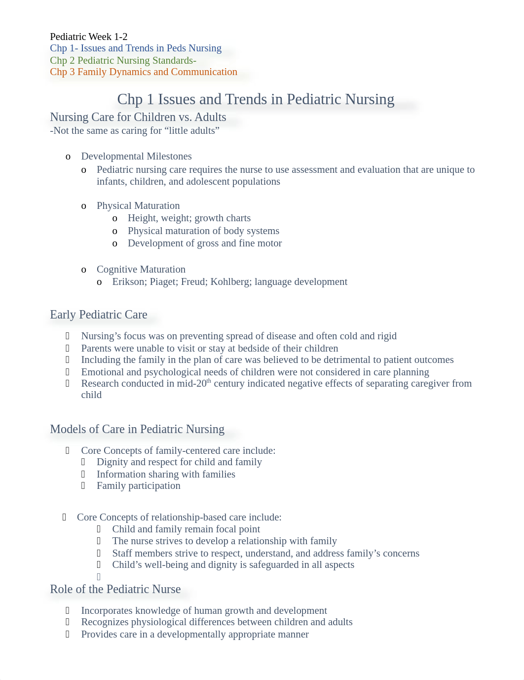 Pediatric Outlines EXAM 1 Chp 1-3 Nursing Practice in Pediatrics.docx_da2jmzc0s2p_page1