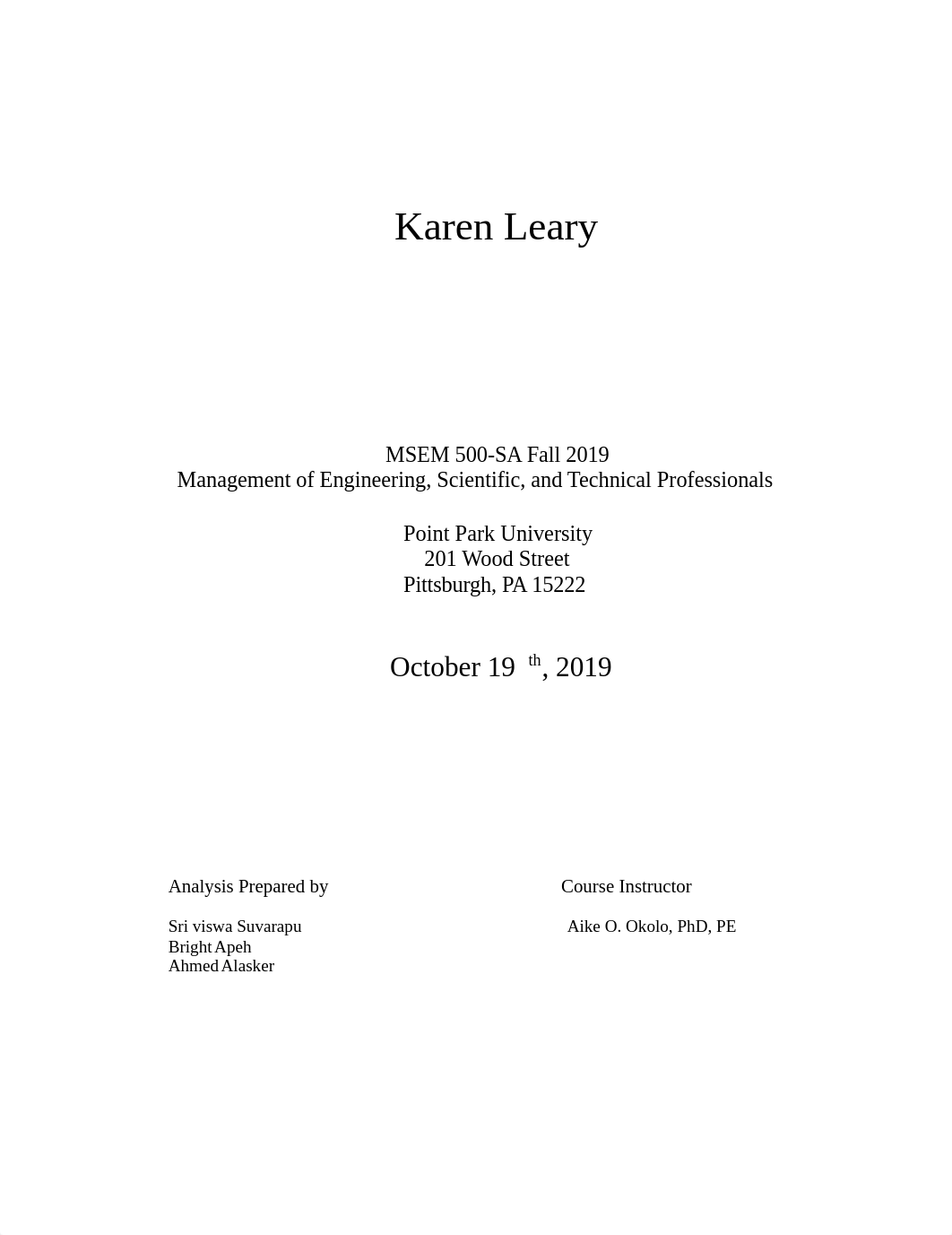 Team HOONIGAN Karen Leary Case Study.docx_da2rb40j9gl_page1