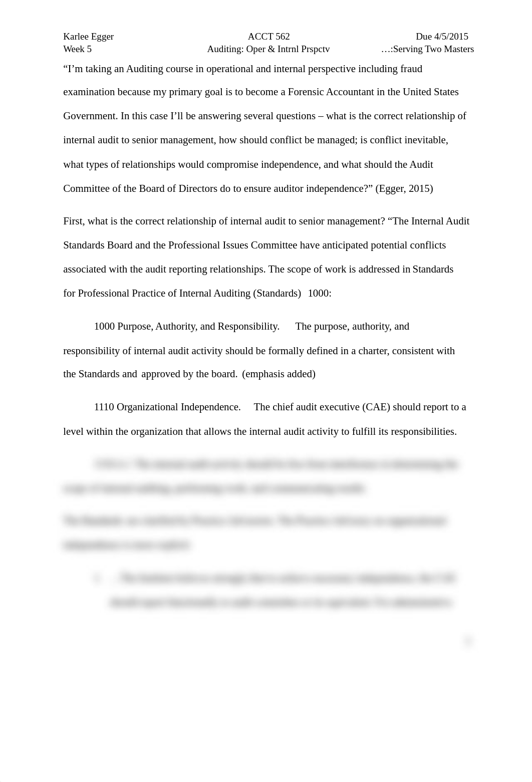 Week 5_Internal Auditing Reporting Relationships_Serving Two Masters_Karlee Egger_da33ds9kzs1_page2