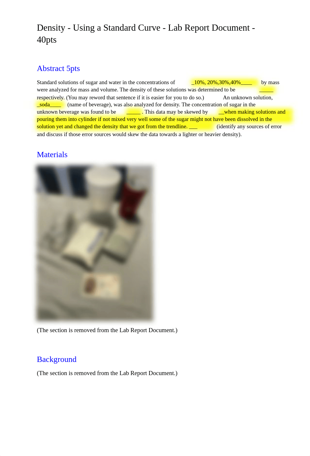 Lab Report Document - Density - Using a Standard Curve (1).docx_da34rkqtu1l_page1