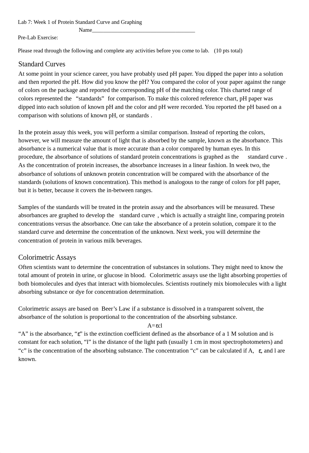 Lab 7 Protein Standard Curve_Week one.pdf_da36u3qx5of_page1