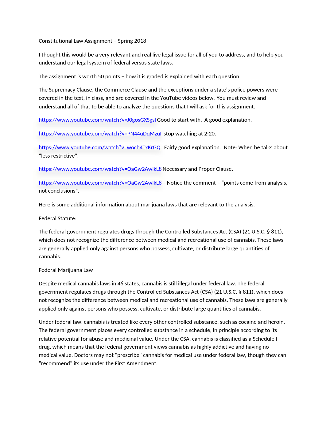 Constitutional Law Assignment - change in cannabis enforcement.docx_da3ap2qjc5q_page1