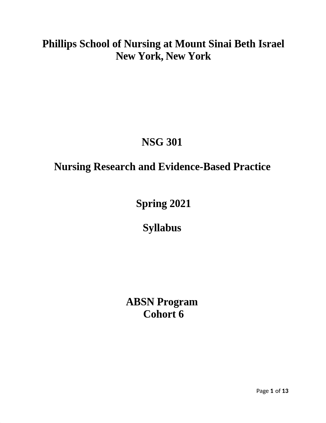 NSG 301 - Syllabus 1-13-21.docx_da3em9rq6up_page1