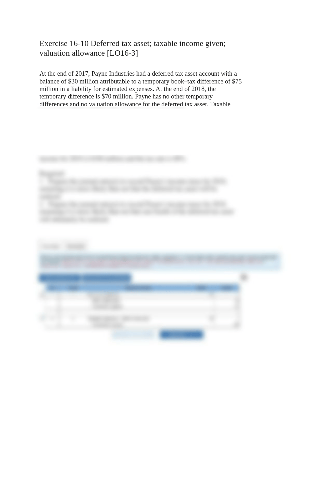 Exercise 16-10 Deferred tax asset; taxable income given; valuation allowance.docx_da3k633xcx4_page1