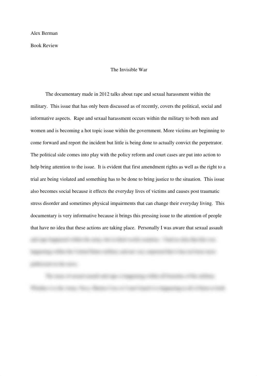 The invisible war sex assault in military film review paper_da4335oa5pp_page1