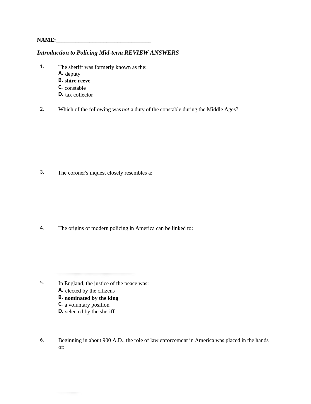 Midterm REVIEW Intro to Policing WITH  answers 102017.docx_da45expidde_page1