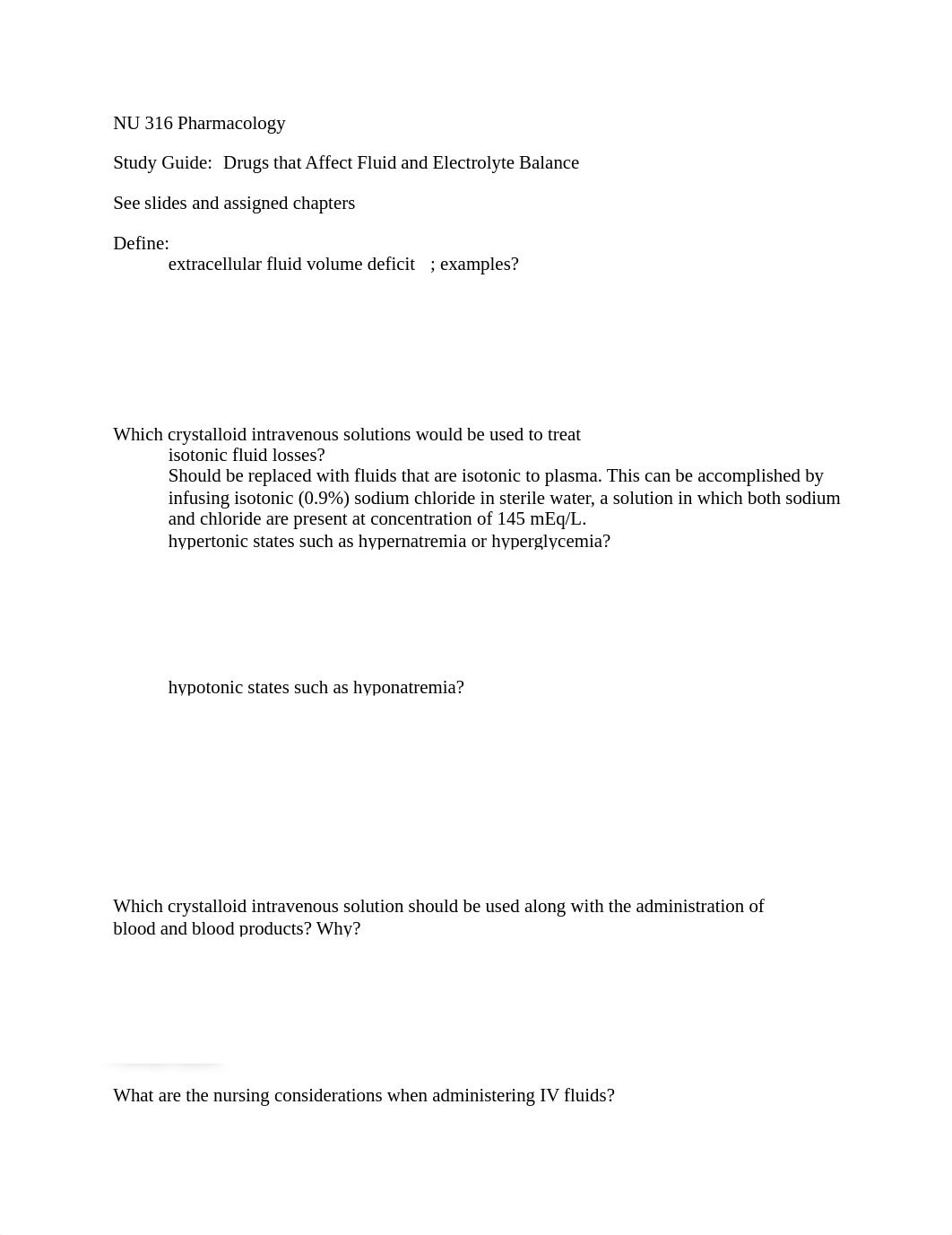 NU 316 Exam Fluid & Lytes Study Guide_da4bdmeioc0_page1