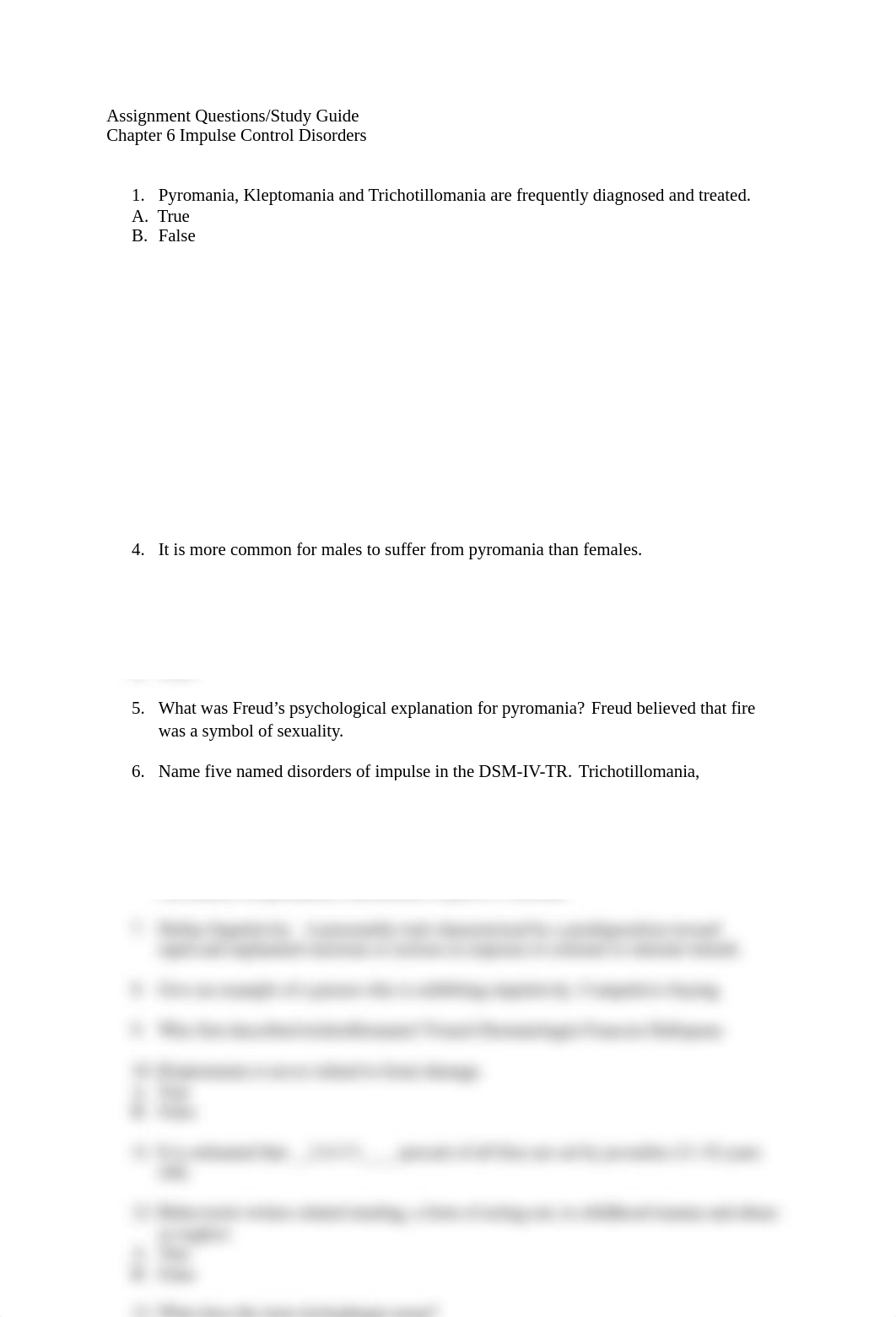 Ch 6 Impulse Control Disorder Assignment Questions Study Guide.docx_da4ru6zb3d0_page1