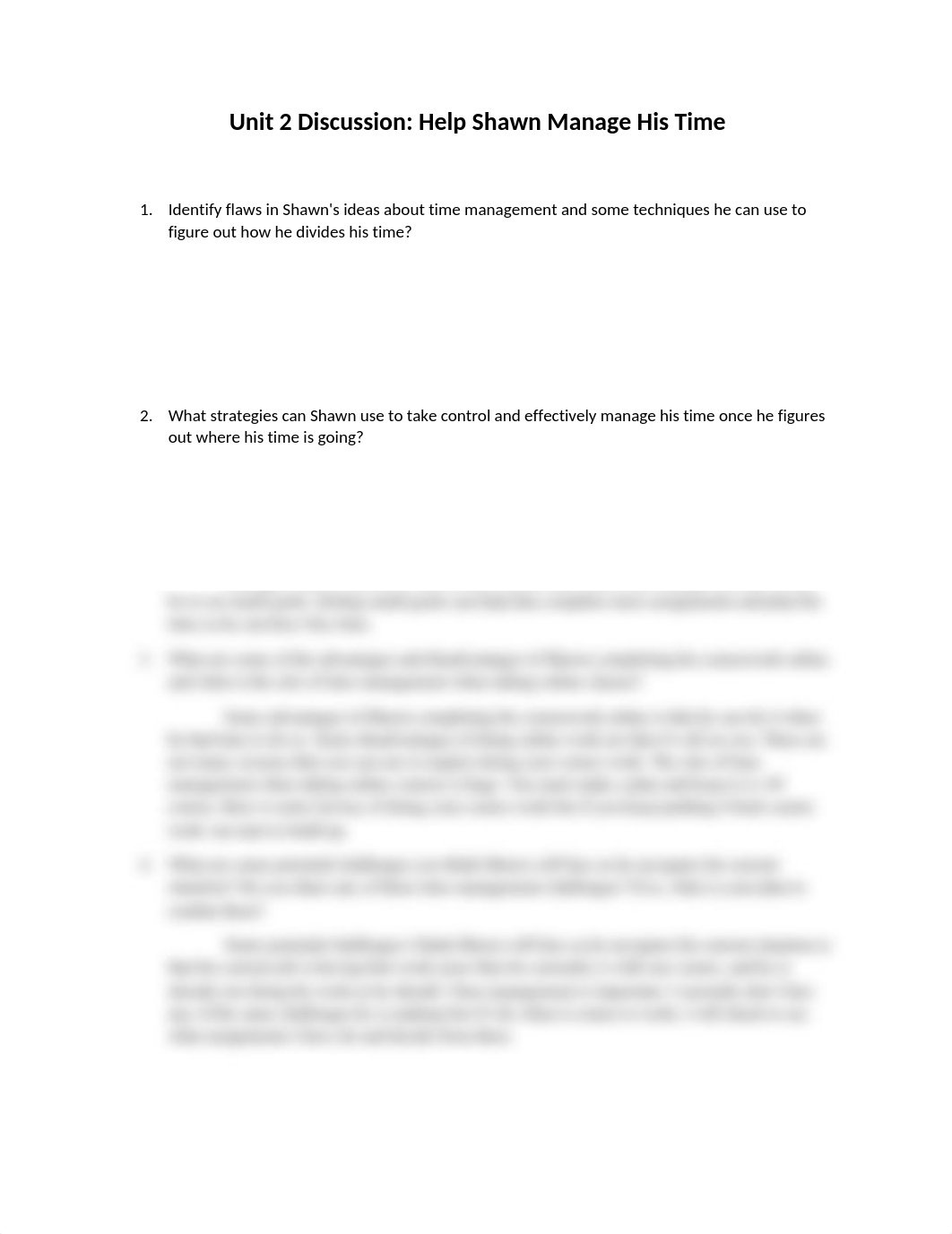 Unit 2 Discussion Help Shawn Manage His Time.docx_da52zqr3i3p_page1