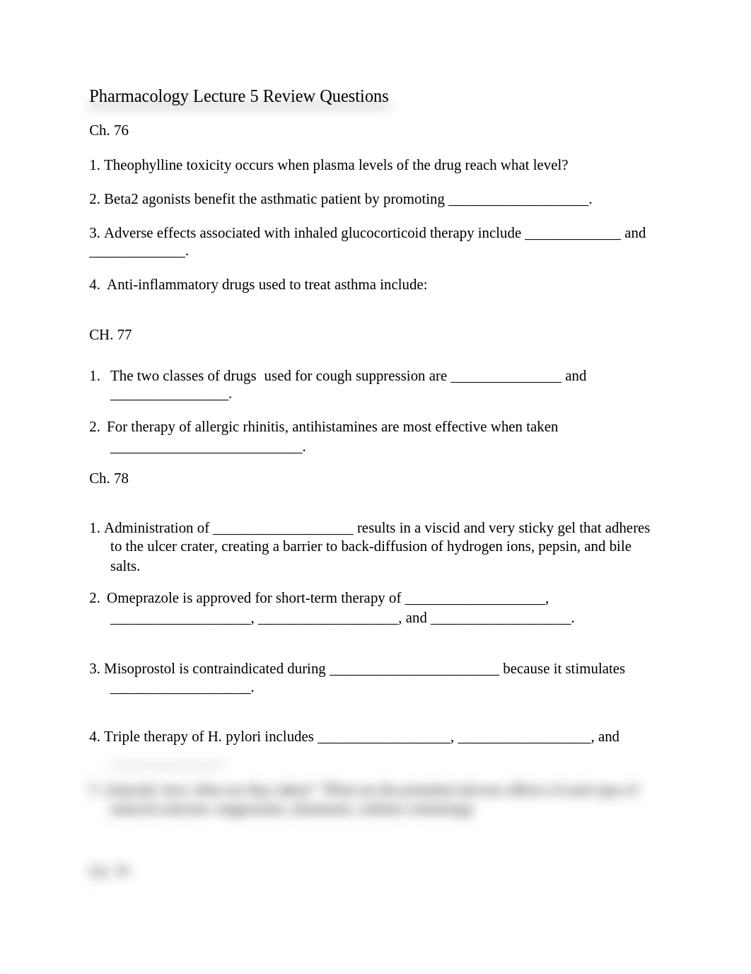 Pharmacology Lecture 5 Review Questions 2016_da53f6r6qa7_page1