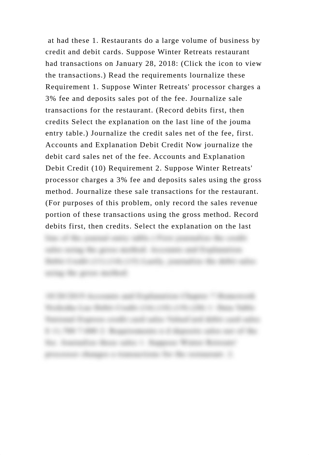 at had these 1. Restaurants do a large volume of business by credit a.docx_da581v7wjwk_page2