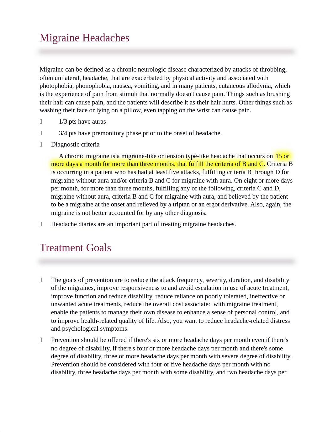 Migraine Headache Study guide.docx_da5n6l9ply5_page1