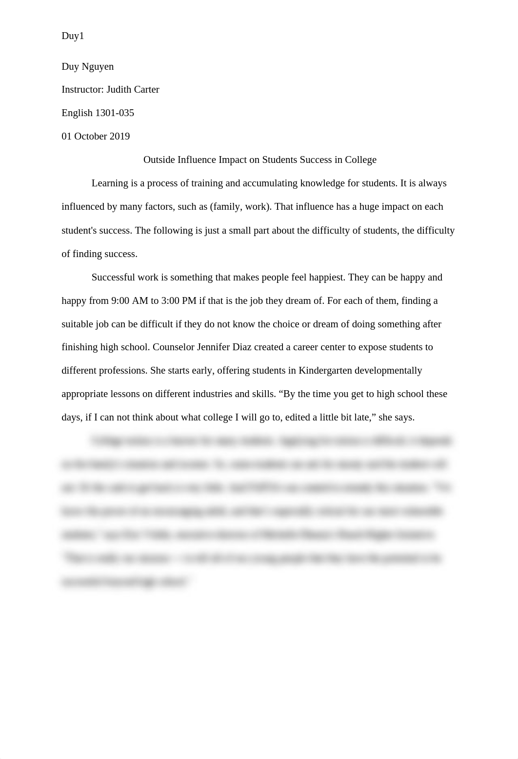 Outside Influence Impact on Students Success in College.docx_da5t9ypjaw8_page1