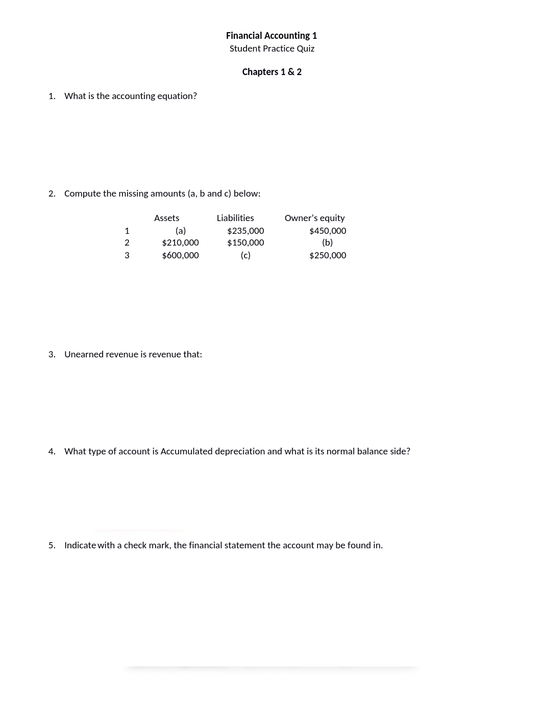 AC-101 - Final Exam Practice Questions - Chap. 1, 2, 3, 4, 5, 6 & 8 - With Solutions(1).docx_da6s2pviow4_page1