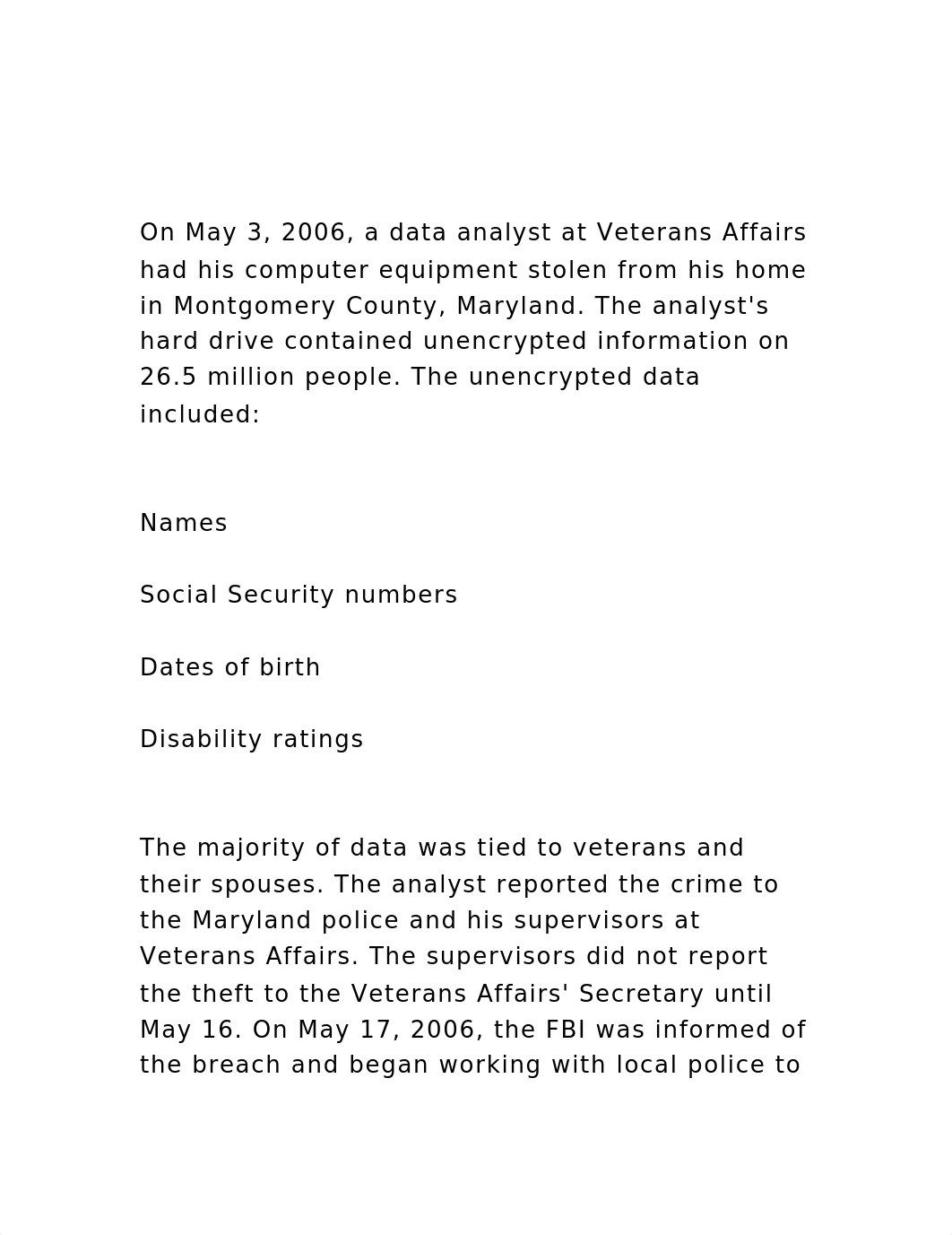 On May 3, 2006, a data analyst at Veterans Affairs had his compu.docx_da6up6jbzsz_page2