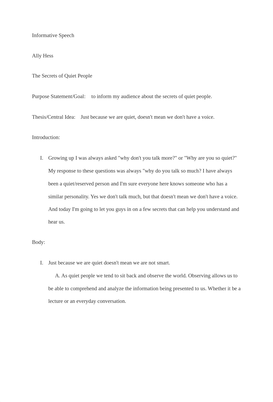 Ally Hess Informative Speech Outline .pdf_da6ykb91rkc_page1