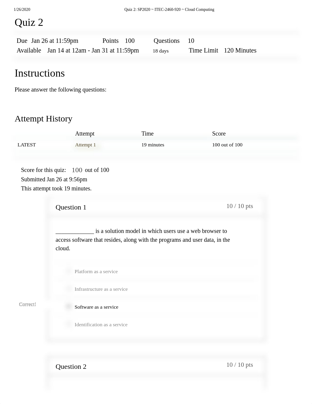 Quiz 2_ SP2020 _ ITEC-2460-920 _ Cloud Computing.pdf_da7070fz6fc_page1