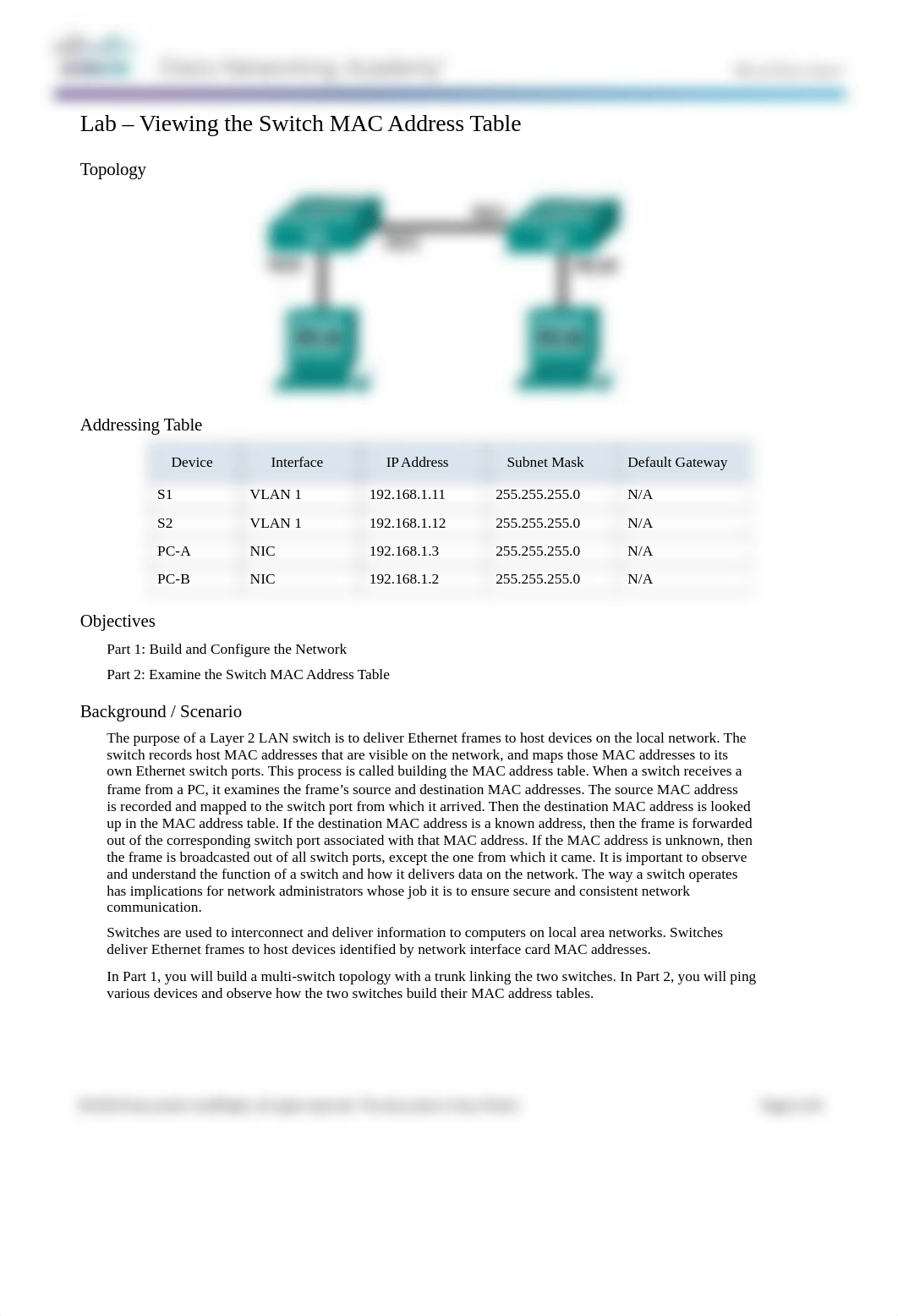 5.2.1.7 Lab - Viewing the Switch MAC Address Table.docx_da77grc4r9h_page1