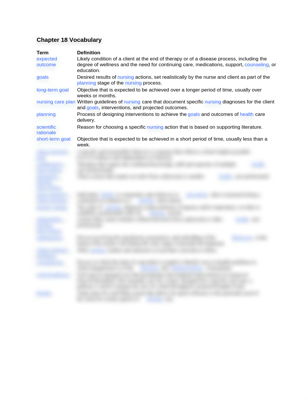 Planning Nursing Care Chapter 18 Vocabulary_da7fv6z6mcc_page1