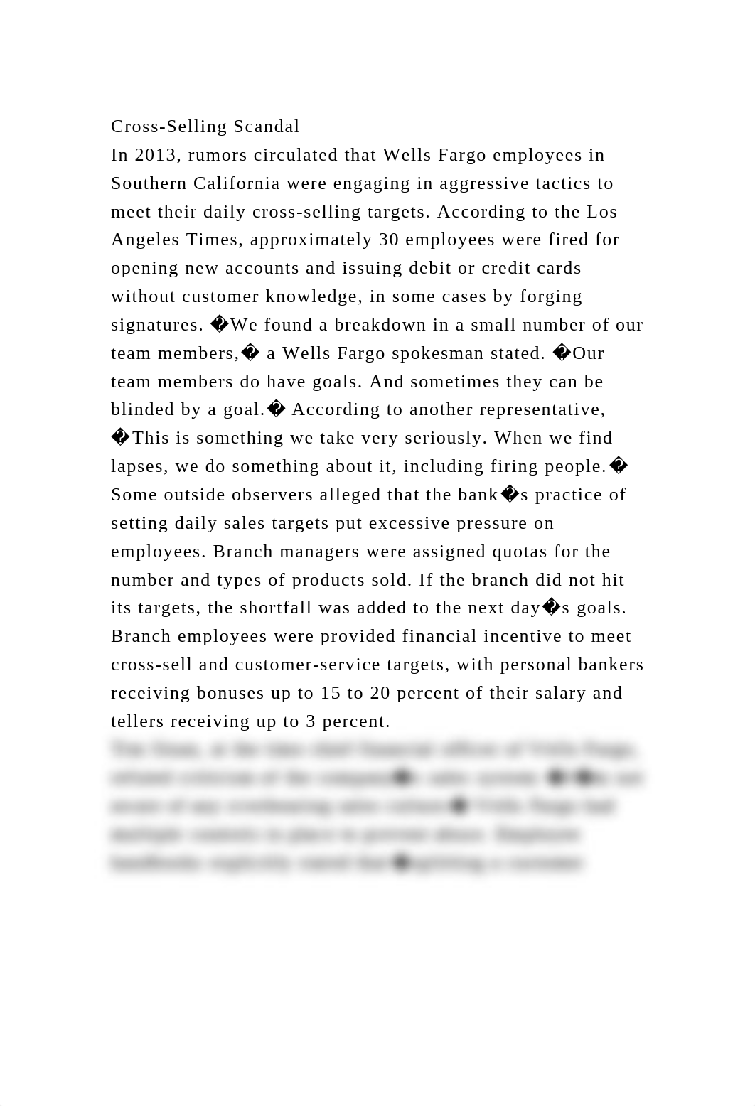 Cross-Selling ScandalIn 2013, rumors circulated that Wells Fargo e.docx_da7g4lggz3p_page2